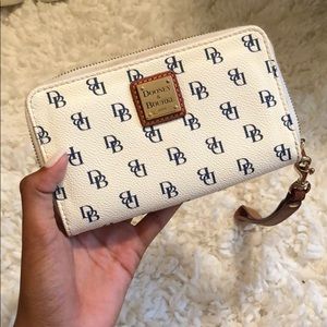 Dooney & Bourke White monogrammed wallet